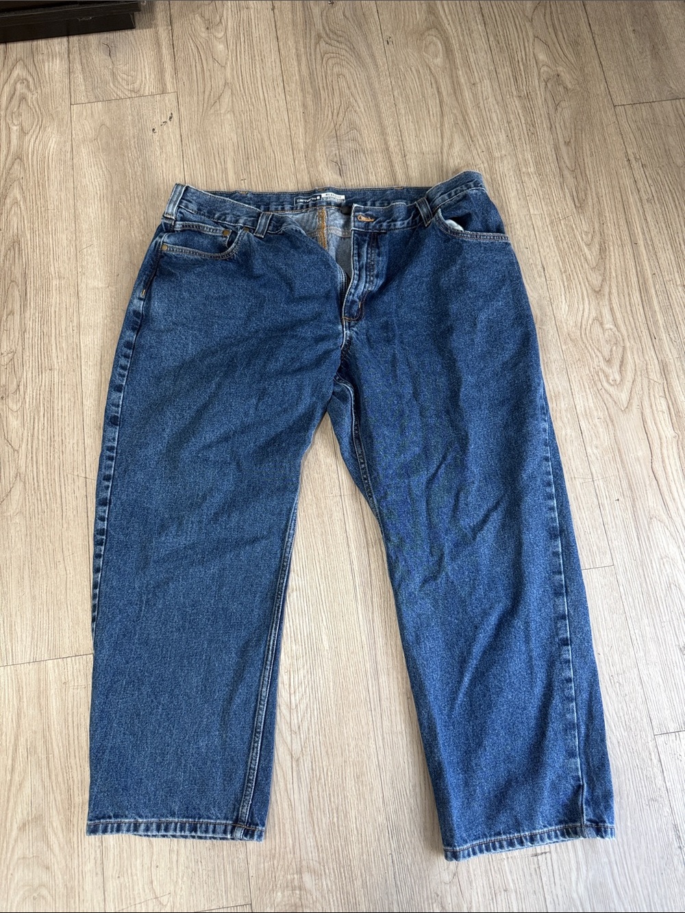 Carhartt Men's Dark Blue Relaxed-Fit Jeans